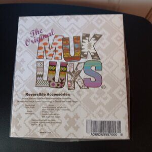 The Original Muk Luks Reversable Accessories Brown and Tan NIB